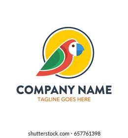 Unique Parrot Logo Template