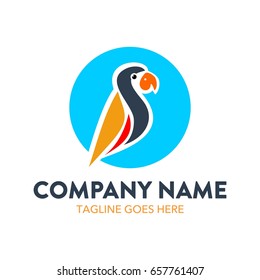 Unique Parrot Logo Template