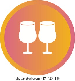 Unique Party Glasses Vector Glyph Icon