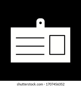 Unique Pass Card Vector Glyph Icon