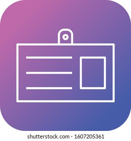 Unique Pass Card Vector Line Icon