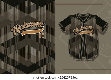 unique pattern of baseball sports jersey front view for sublimation purpose