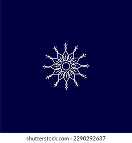 Unique pattern design in white color on blue background