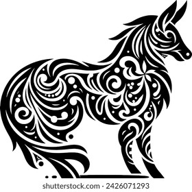 Unique pattern harmony design with horse combination