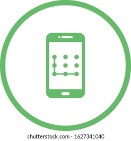 Unique Pattern Lock Vector Glyph Icon