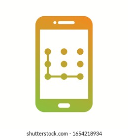 Unique Pattern Lock Vector Glyph Icon