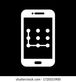 Unique Pattern Lock Vector Glyph Icon