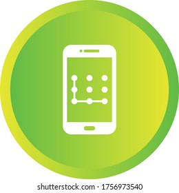 Unique Pattern Lock Vector Glyph Icon