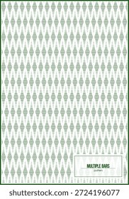Patrón único de barras verdes Horizontales monocromáticas