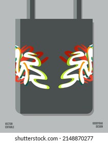 Unique Pattern on Goody bag : Vector Illustration