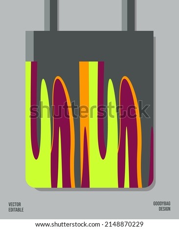 Unique Pattern on Goody bag : Vector Illustration