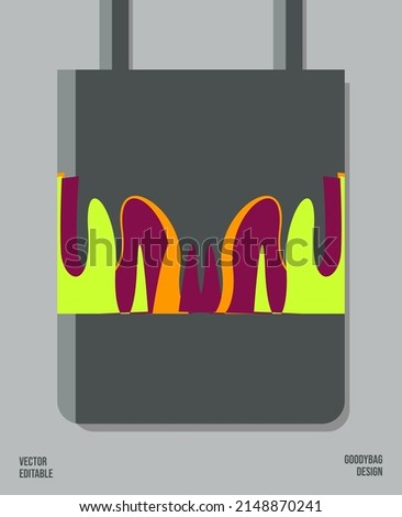 Unique Pattern on Goody bag : Vector Illustration