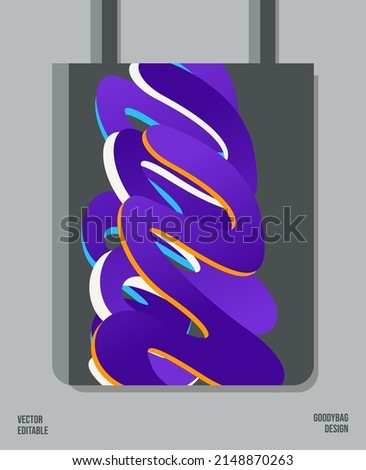 Unique Pattern on Goody bag : Vector Illustration