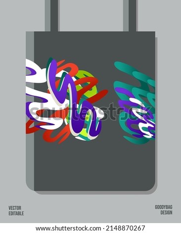 Unique Pattern on Goody bag : Vector Illustration