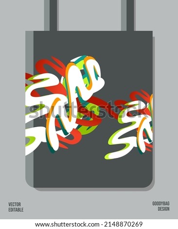 Unique Pattern on Goody bag : Vector Illustration