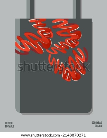 Unique Pattern on Goody bag : Vector Illustration