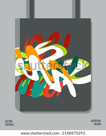 Unique Pattern on Goody bag : Vector Illustration