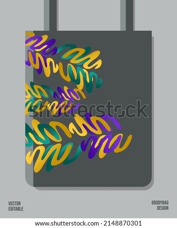 Unique Pattern on Goody bag : Vector Illustration