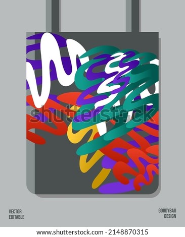 Unique Pattern on Goody bag : Vector Illustration
