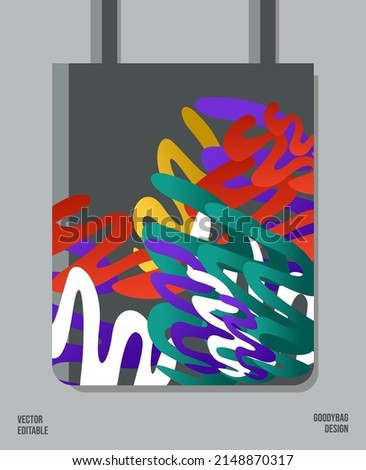 Unique Pattern on Goody bag : Vector Illustration