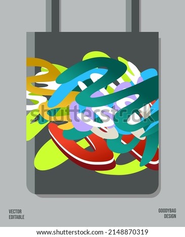 Unique Pattern on Goody bag : Vector Illustration