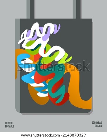Unique Pattern on Goody bag : Vector Illustration