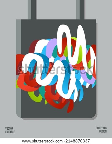 Unique Pattern on Goody bag : Vector Illustration