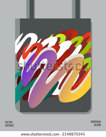 Unique Pattern on Goody bag : Vector Illustration