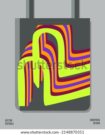 Unique Pattern on Goody bag : Vector Illustration