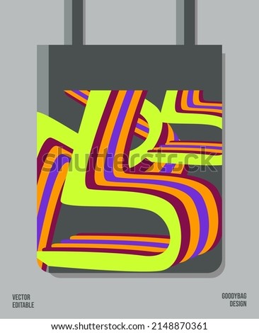 Unique Pattern on Goody bag : Vector Illustration