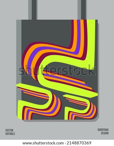 Unique Pattern on Goody bag : Vector Illustration