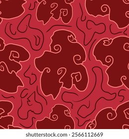 unique pattern with red background