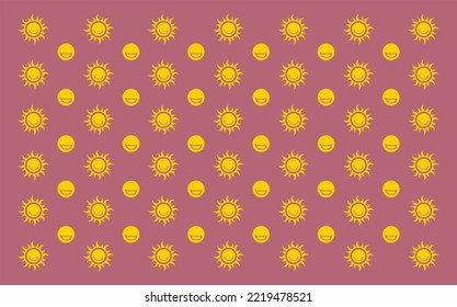 unique pattern, smile pattern with smiling sun