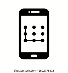 Unique Pattren Lock Vector Glyph Icon