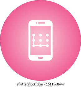 Unique Pattren Lock Vector Glyph Icon