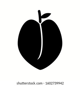 Unique Peach Vector Glyph Icon