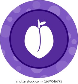 Unique Peach Vector Glyph Icon