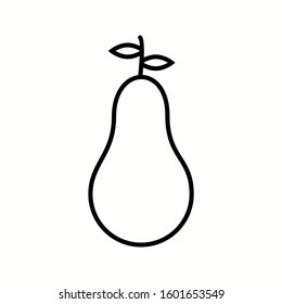 Unique Pear Vector Line Icon