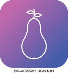 Unique Pear Vector Line Icon