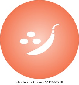 Unique Peas Vector Glyph Icon