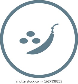 Unique Peas Vector Glyph Icon