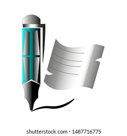unique pen and paper icon