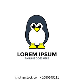 unique penguin logo. vector illustration. icon