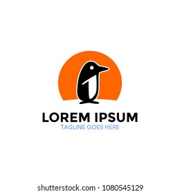 unique penguin logo. vector illustration. icon
