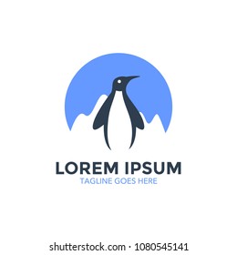 unique penguin logo. vector illustration. icon