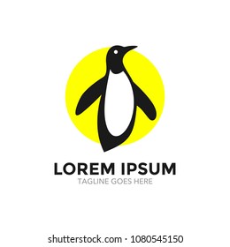 unique penguin logo. vector illustration. icon