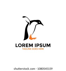 unique penguin logo. vector illustration. icon