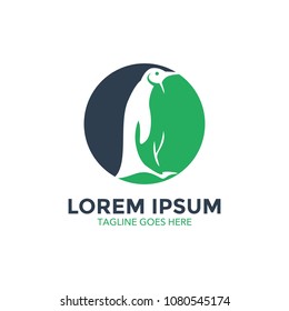 unique penguin logo. vector illustration. icon