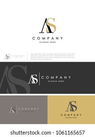 Unique perfect modern stylish attractive geometric "AS" initial based letter icon logo.