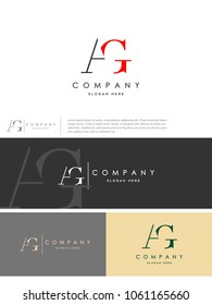 Unique perfect modern stylish attractive geometric "AG" initial based letter icon logo.